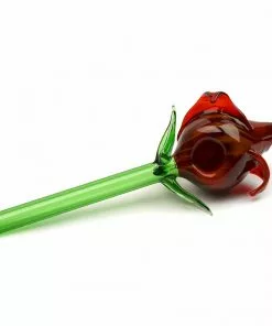 West Coast Gifts Red Eye Glass Rose Pipes