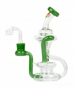 West Coast Gifts Red Eye Glass 7" Tall Comrade Double Dab Rig Recycler