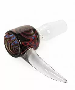 West Coast Gifts New Arrivals Red Eye Glass 14mm Reverse Spiral Funnel Bowl