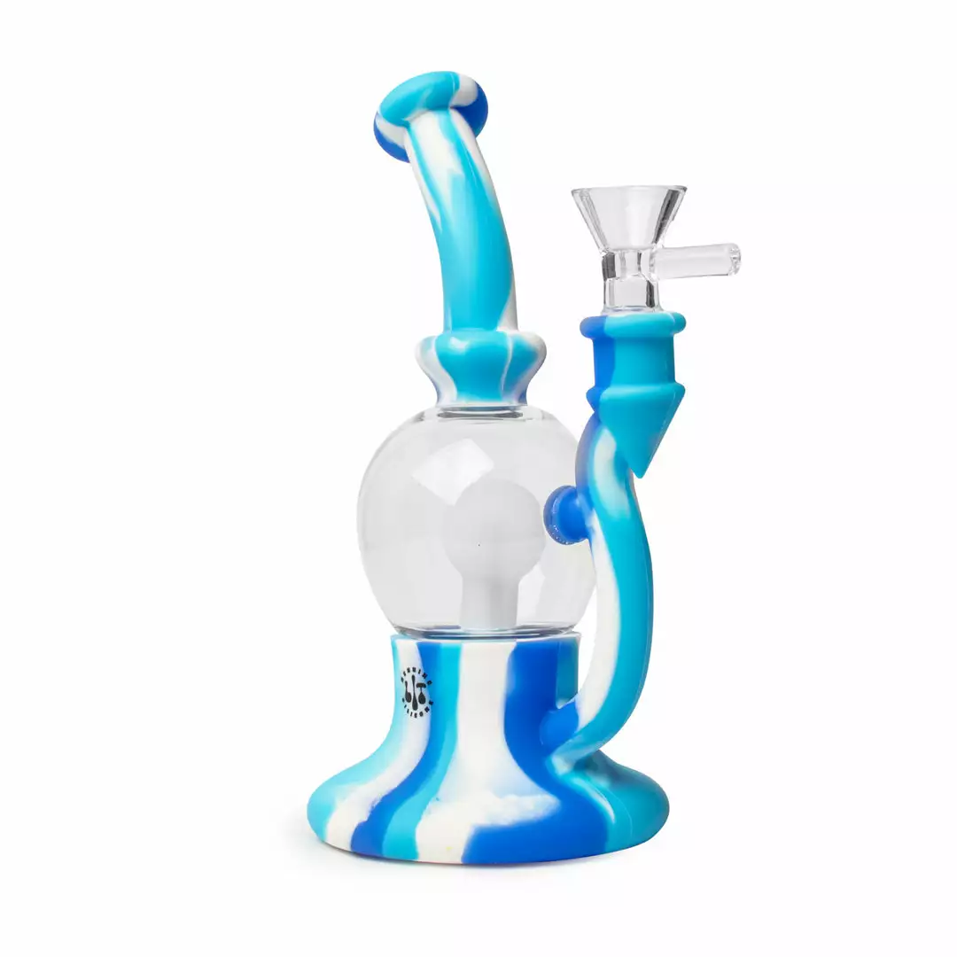 West Coast Gifts LIT Silicone 7.5" Tall Glow-in-the-Dark Orb Bubbler