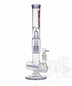 Hoss Glass Hoss 16" Tall Triple Inline To Grid Perc Bong