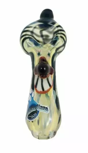 BOB Headquarters Pipes Chameleon Glass Scary Face Glass Pipe