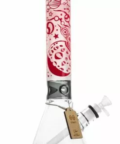 Cheech Glass 14" Tall Space Ship Sandblasted Beaker Bong New Arrivals