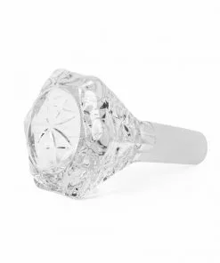 West Coast Gifts Red Eye Glass 14mm Hobstar Carved Cone Pull-Out Bong Bowl