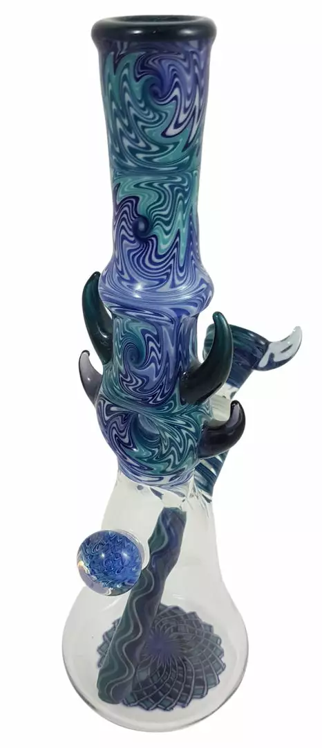 Local Art Mook Glass 10.5" Tall Spike Tower Dab Rig