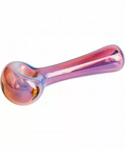 West Coast Gifts Red Eye Glass Solid Colour Glass Hand Pipe W/ Built-in Ash Catcher