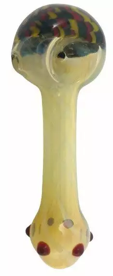 Mary Jane's Headquarters Chameleon Glass 4" Long Silver Fumed Pipe Pipes