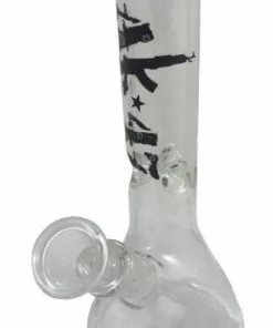 Mary Jane's Headquarters Bongs AK47 Rebel 8" Tall Clear Beaker Bong