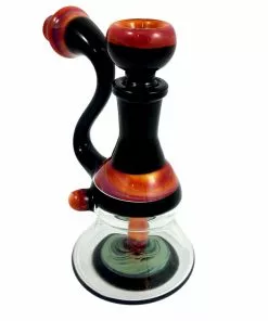 Local Art IL Glass 6" Tall Black Space Dab Rig