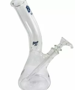 Mary Jane's Headquarters Boro Thirty-Three 11" Tall Bent Neck Beaker Tube Bong Bongs