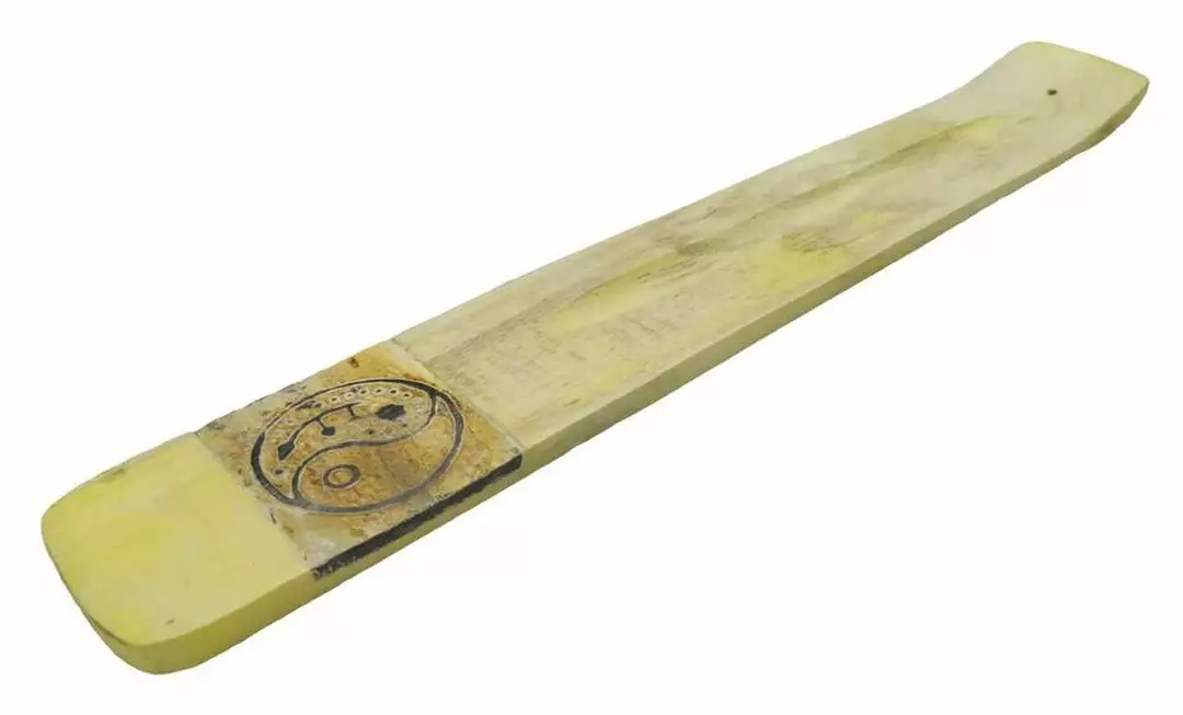 BOB Headquarters White Wood Incense Burner - Yin Yang Incense And Incent Holders