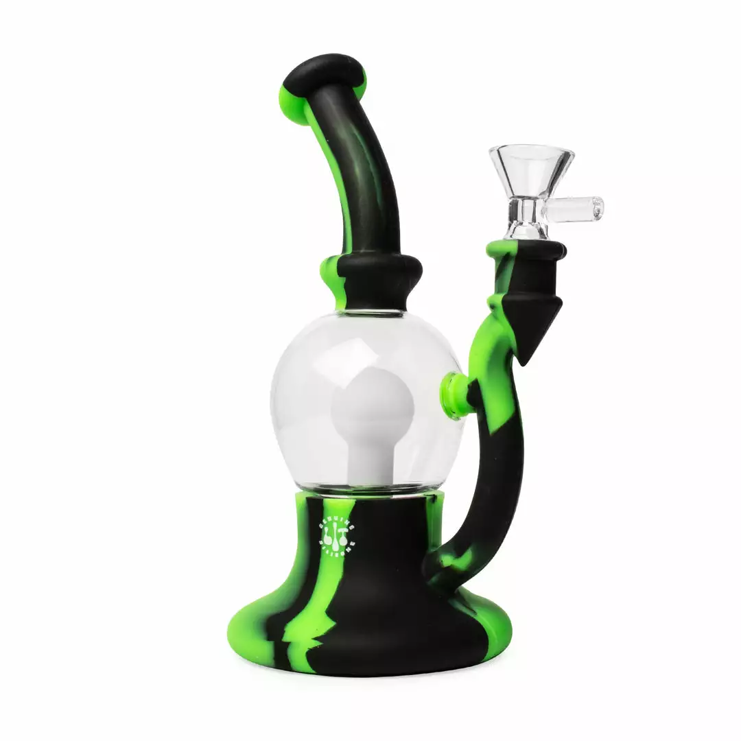 West Coast Gifts LIT Silicone 7.5" Tall Glow-in-the-Dark Orb Bubbler