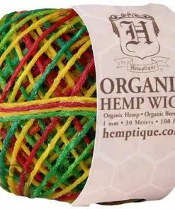BOB Headquarters Hemptique Beeswaxed Variegated Hemp Cord Lighters And Hemp Wicks