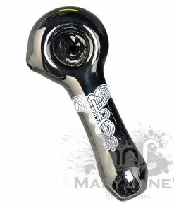 West Coast Gifts Red Eye Glass Monochrome Tattoo Glass Hand Pipes