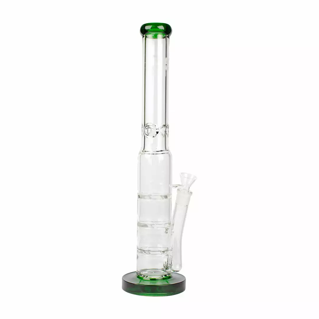 West Coast Gifts Red Eye Tek 20" Tall 7mm Thick Oil Can Bong W/ 3 Turbine Percs