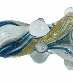 Mary Jane's Headquarters Red Eye Glass 2.5" Long Dichro Swirl Chillum
