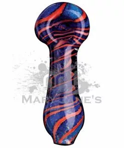 West Coast Gifts Red Eye Glass Tornado Fritter Inside-Out Glass Hand Pipe