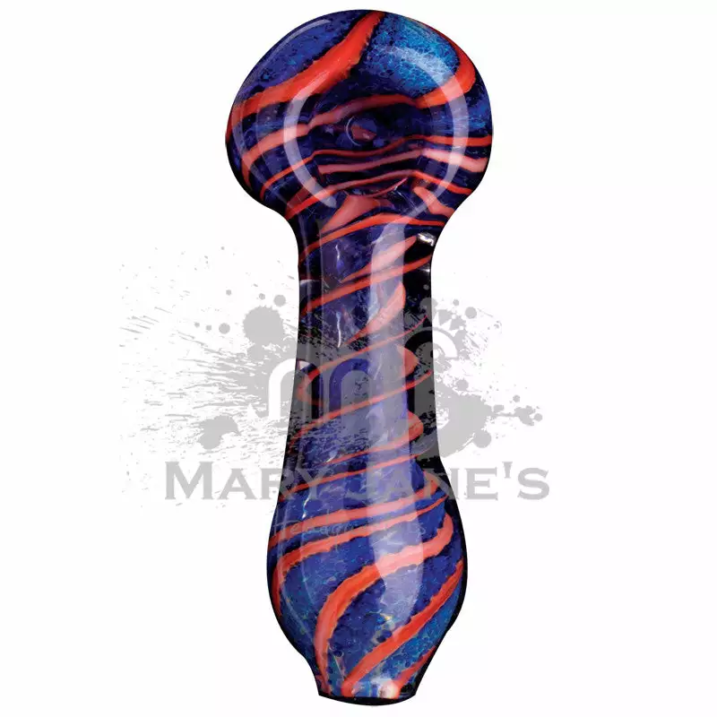 West Coast Gifts Red Eye Glass Tornado Fritter Inside-Out Glass Hand Pipe