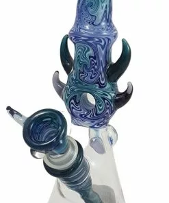 Local Art Mook Glass 10.5" Tall Spike Tower Dab Rig