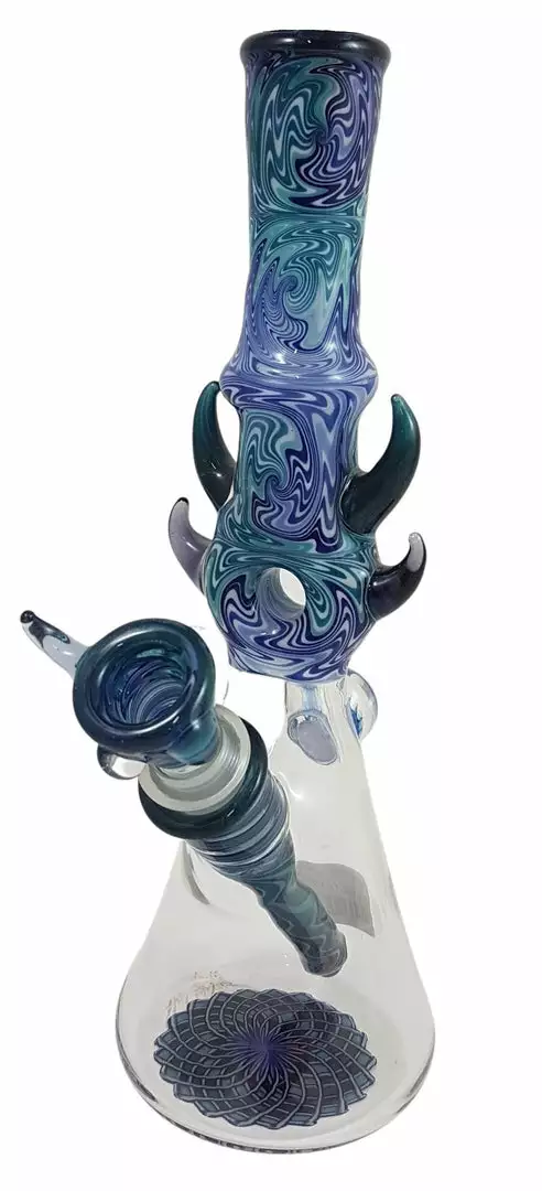 Local Art Mook Glass 10.5" Tall Spike Tower Dab Rig