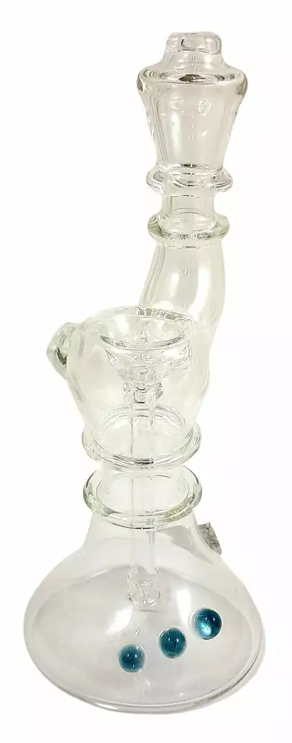Local Art Lethal Glassworks Large Clear Bubbler