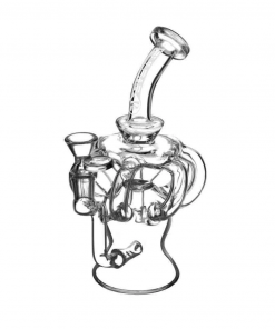 BOB Headquarters Pulsar Glass 8.25" Tall "7-Line" Recycler Dab Rig