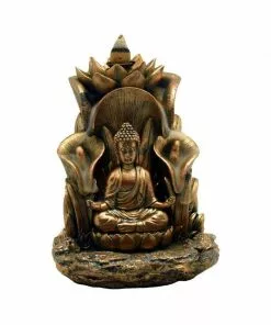 BOB Headquarters Incense And Incent Holders 5.5" X 5" Buddha Backflow Incense Burner
