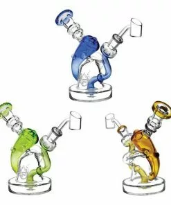 BOB Headquarters Pulsar Glass 6.5" Tall Mini Vortex Recycler Dab Rig