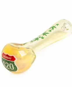 West Coast Gifts Red Eye Glass Highway 420 Hand Pipes W/ Collectable Tin