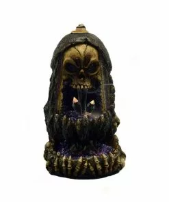 BOB Headquarters New Arrivals Skull & Crystals Backflow Incense Burner