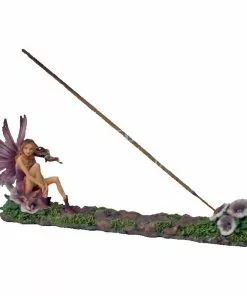 BOB Headquarters Fairy With Lilacs Burner Incense And Incent Holders