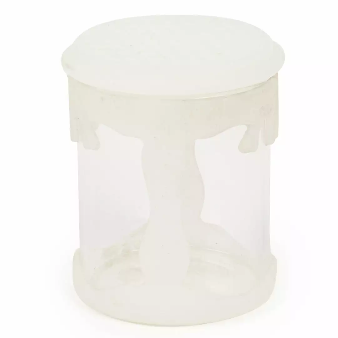West Coast Gifts Storage LIT 2.75" Tall Silicone Jar With Honeycomb Pattern