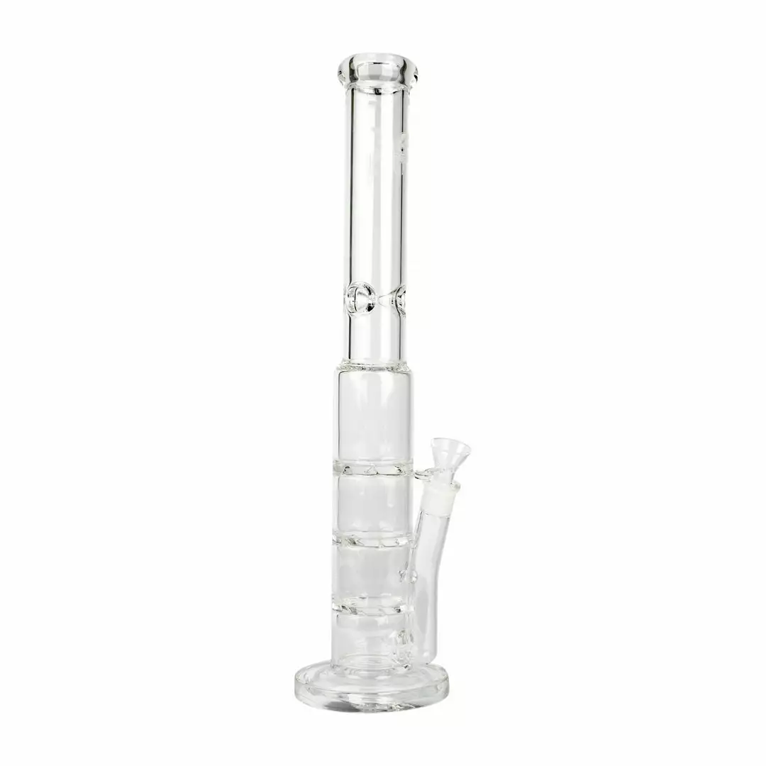West Coast Gifts Red Eye Tek 20" Tall 7mm Thick Oil Can Bong W/ 3 Turbine Percs
