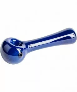 West Coast Gifts Red Eye Glass Solid Colour Glass Hand Pipe W/ Built-in Ash Catcher