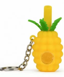 West Coast Gifts LIT™ Silicone 3" Pineapple Keychain Hand Pipe LIT Silicone