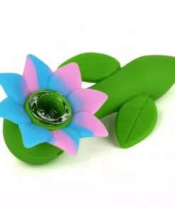 West Coast Gifts LIT Silicone 4.5" Flower Power Hand Pipe