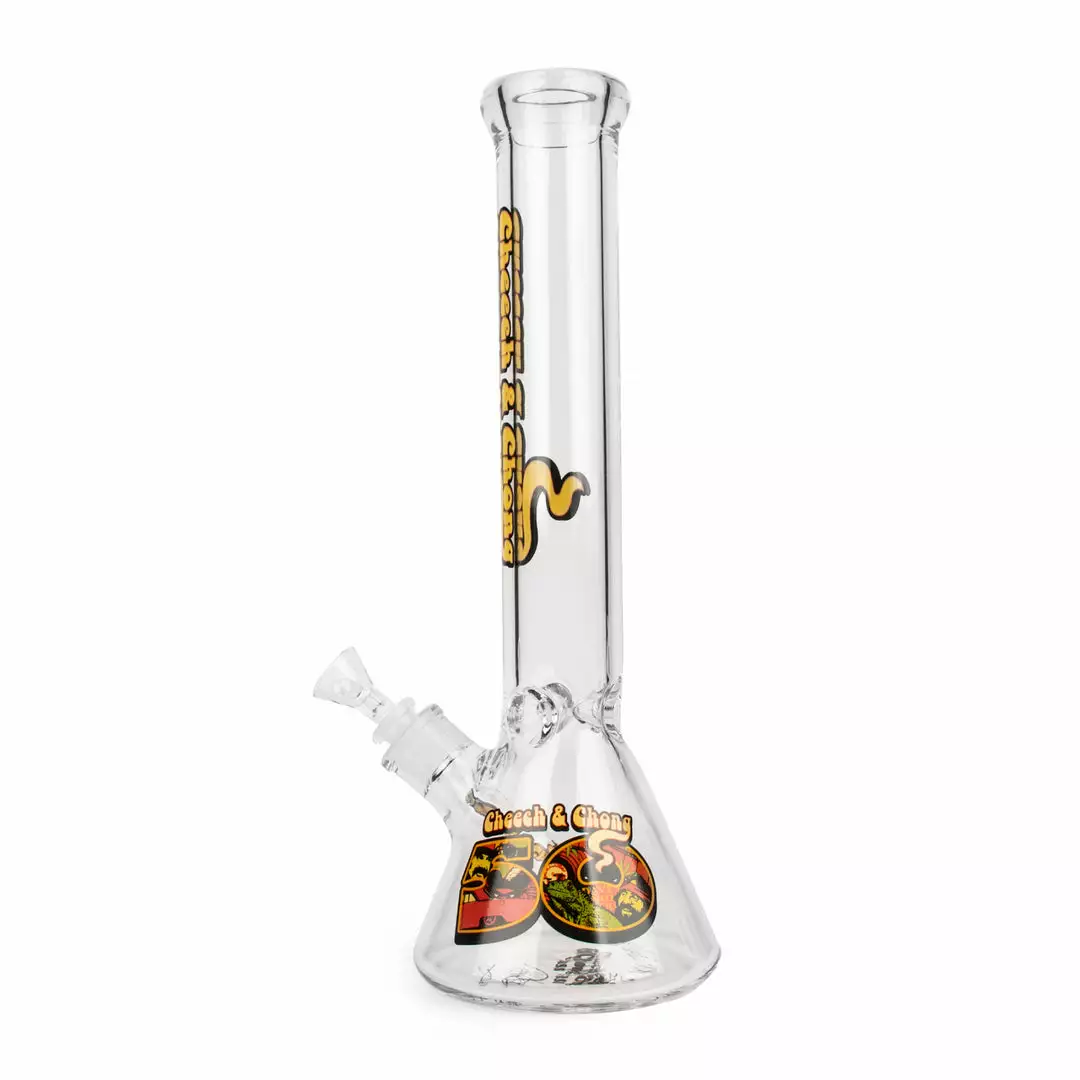 West Coast Gifts Cheech & Chong 7mm Commemorative 50th Anniversary Beaker Bongs Cheech & Chong Glass