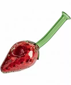 West Coast Gifts Strawberry Hand Pipe Red Eye Glass