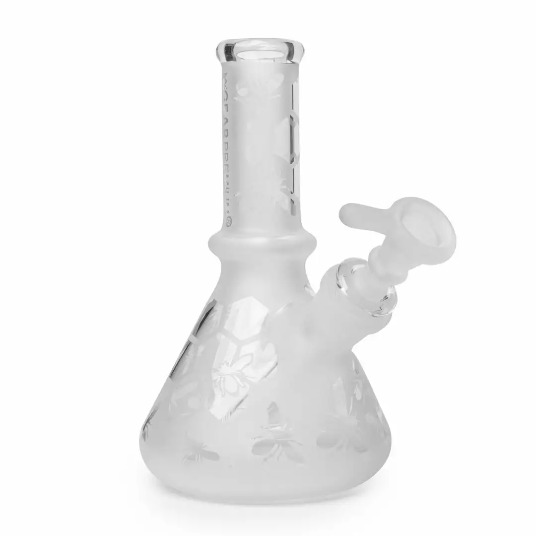West Coast Gifts Gear Premium 7.5" Frosted Bees Knees Beaker Bong New Arrivals