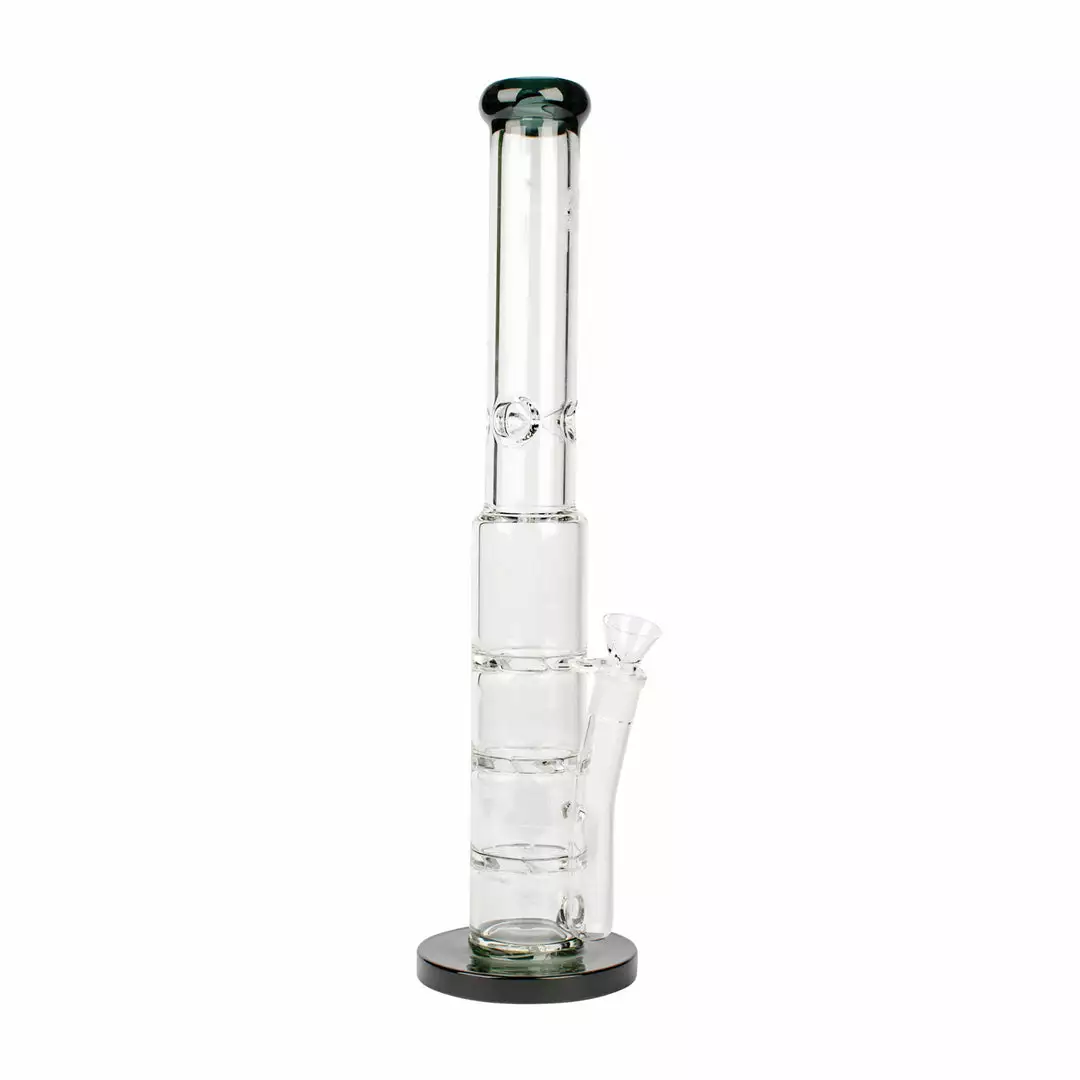 West Coast Gifts Red Eye Tek 20" Tall 7mm Thick Oil Can Bong W/ 3 Turbine Percs