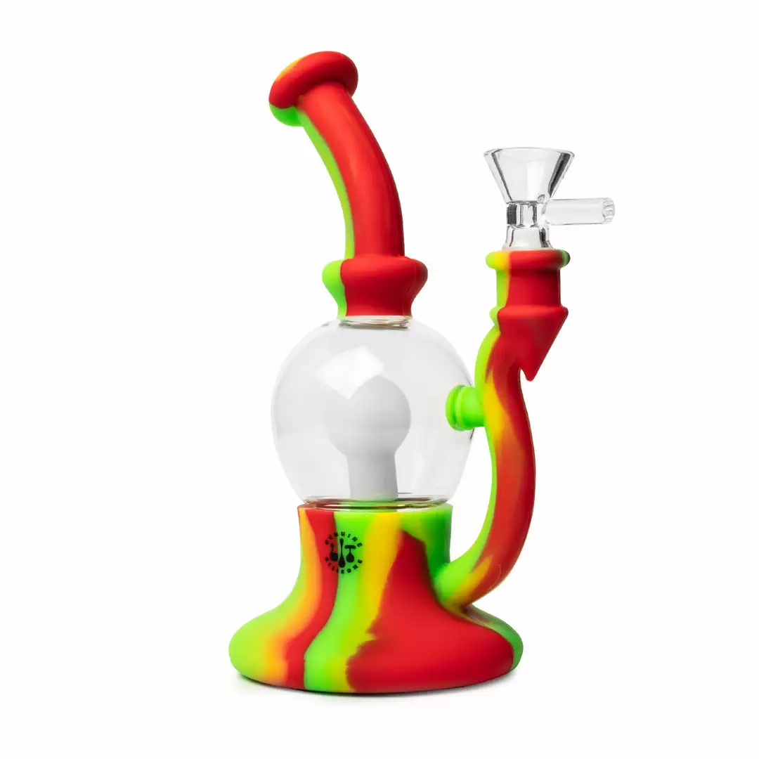 West Coast Gifts LIT Silicone 7.5" Tall Glow-in-the-Dark Orb Bubbler