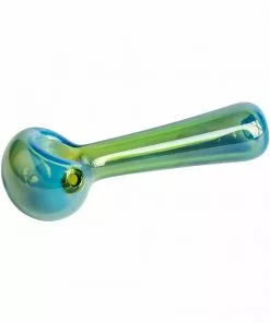 West Coast Gifts Red Eye Glass Solid Colour Glass Hand Pipe W/ Built-in Ash Catcher