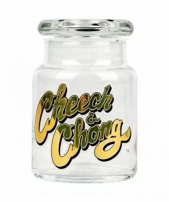West Coast Gifts Cheech And Chong Gold Logo Pop Top Jar