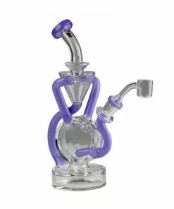 West Coast Gifts Red Eye Glass 9" Tall Cumulus Double Recycler Dab Rig