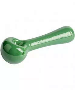 West Coast Gifts Red Eye Glass Solid Colour Glass Hand Pipe W/ Built-in Ash Catcher