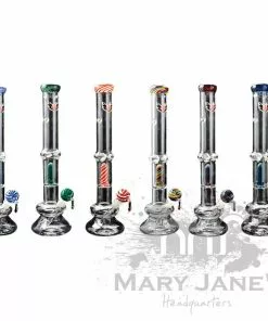 West Coast Gifts Red Eye Glass 20" 7mm Carerra Beaker Bong W/ Showerhead Perc