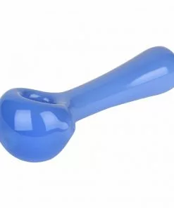 West Coast Gifts Red Eye Glass Solid Colour Glass Hand Pipe W/ Built-in Ash Catcher