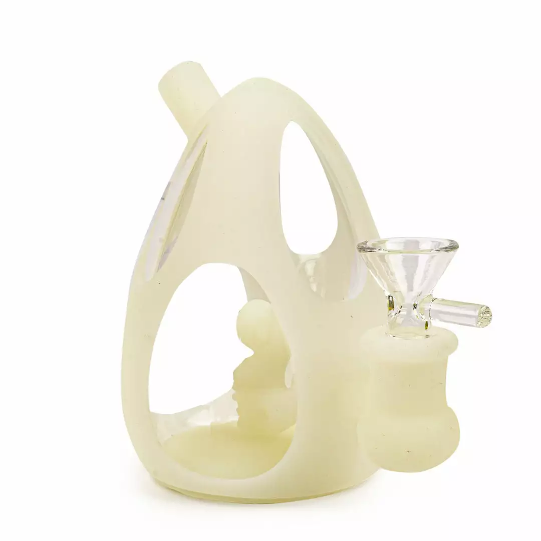 West Coast Gifts LIT Silicone 4.5" Tall Dinosaur Egg Bubbler