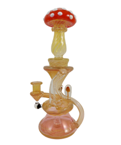 Puff Rigs Eckardt Glass 9" Double Uptake Mushroom Recycler Dab Rig