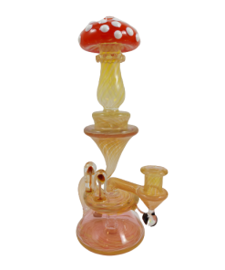 Puff Rigs Eckardt Glass 9" Double Uptake Mushroom Recycler Dab Rig